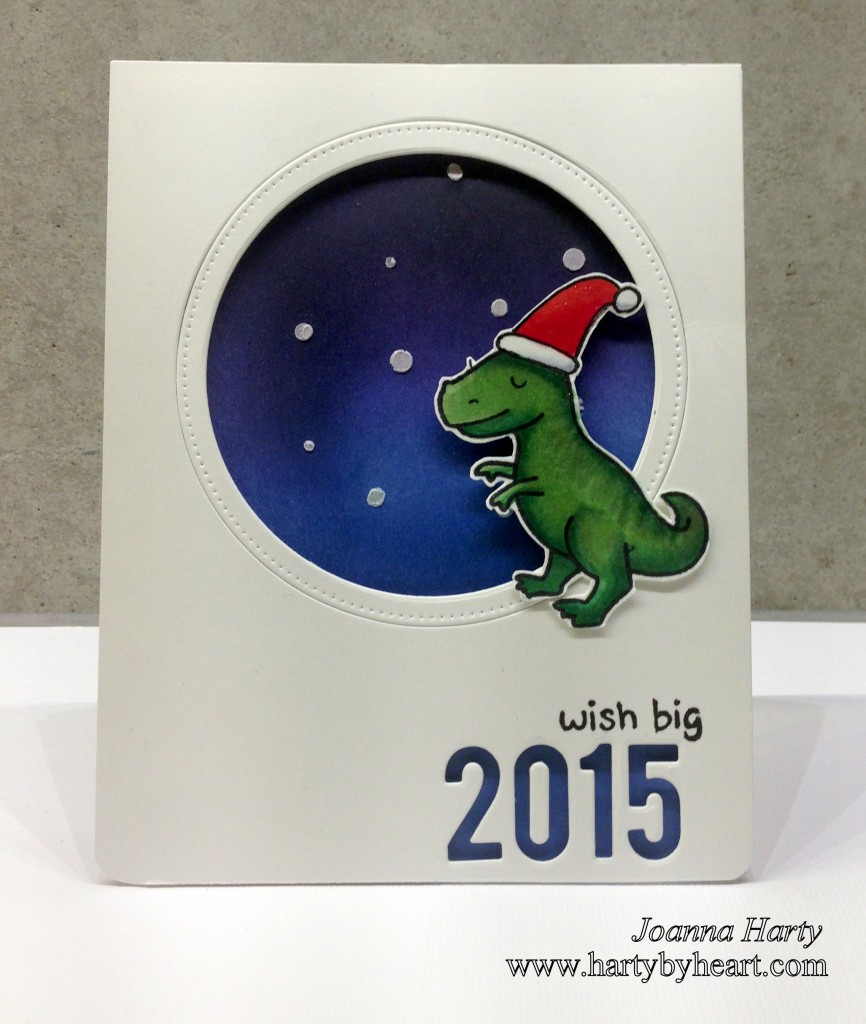 Christmas card with dino, www.hartybyheart.com