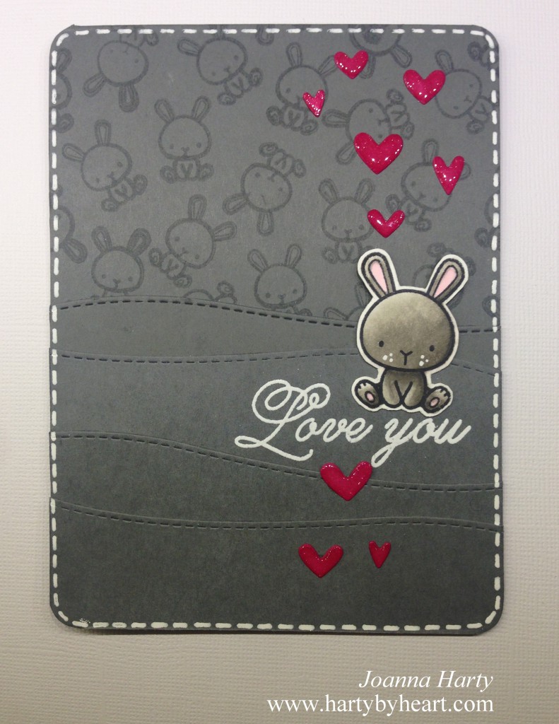 Valentine card with Mama Elephant die, www.hartybyheart.com