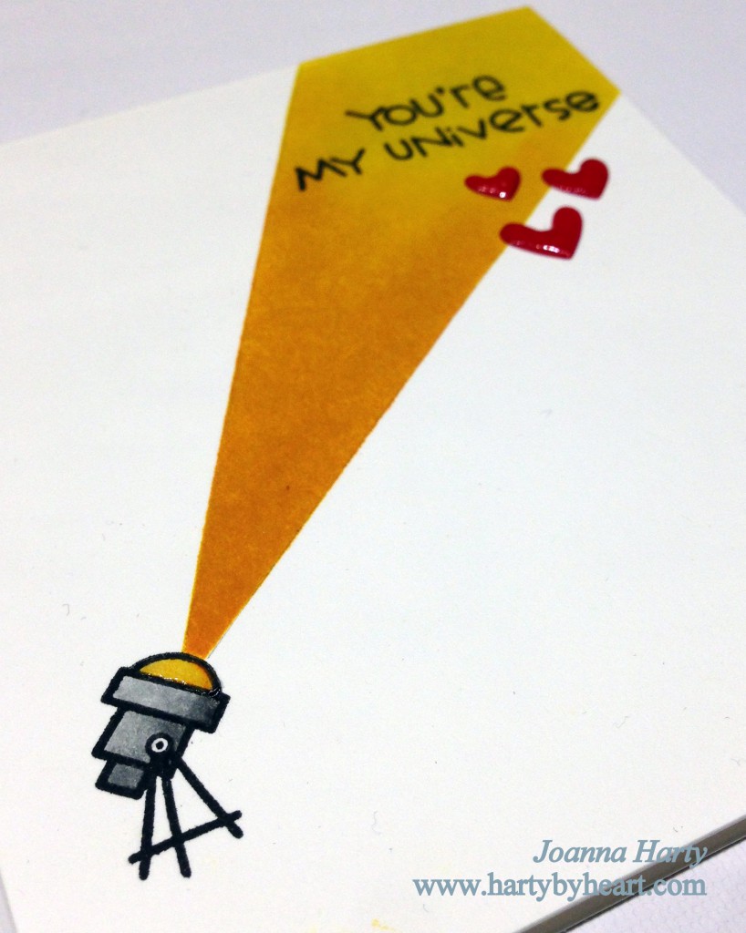 Valentine card using Paper Smooches stamps, Space  Cadet