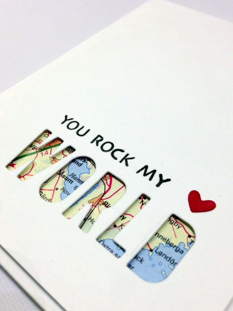 Die cut Valentine card using Mama Elephant dies