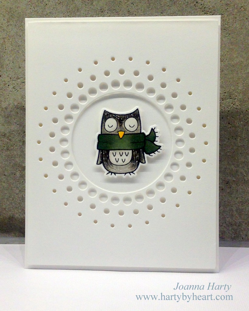 Winter owl from Lawn Fawn, Die from My Favorite Things, www.hartybyheart.com