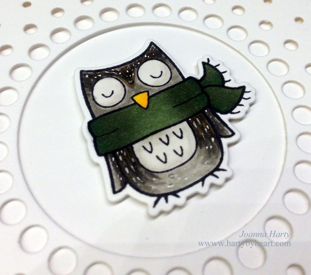 Winter owl from Lawn Fawn, Die from My Favorite Things, www.hartybyheart.com