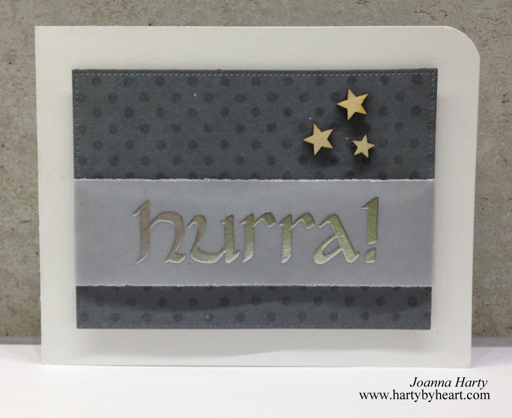 Birthday card with heatembossed sentiment