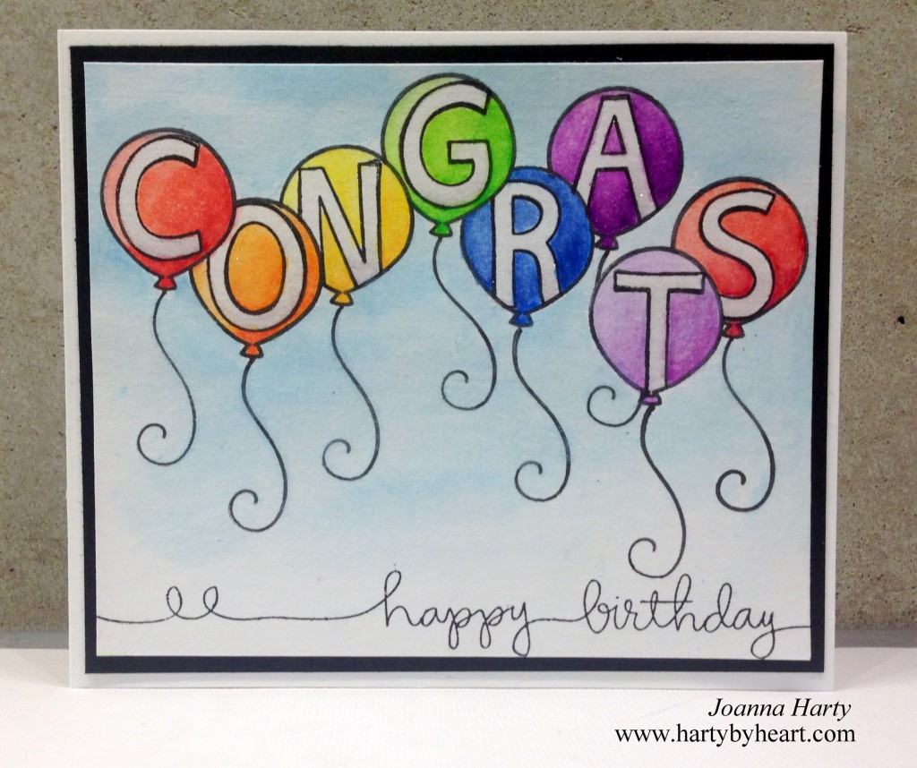 Congrats card by Joanna Harty using Lawn Fawn and Simon Says Stamp.More information over at my blog, www.hartybyheart.com