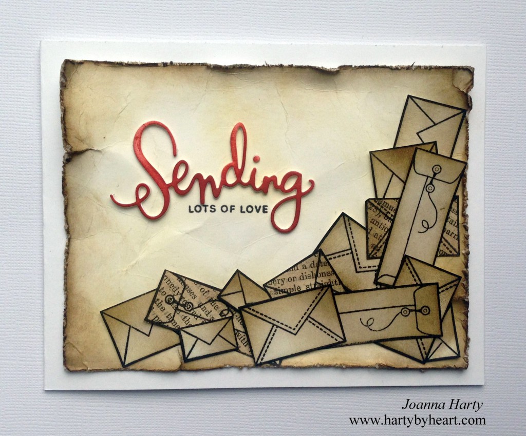 Sending love with Simon Says Stamp, Happy Thoughts, created by Joanna Harty