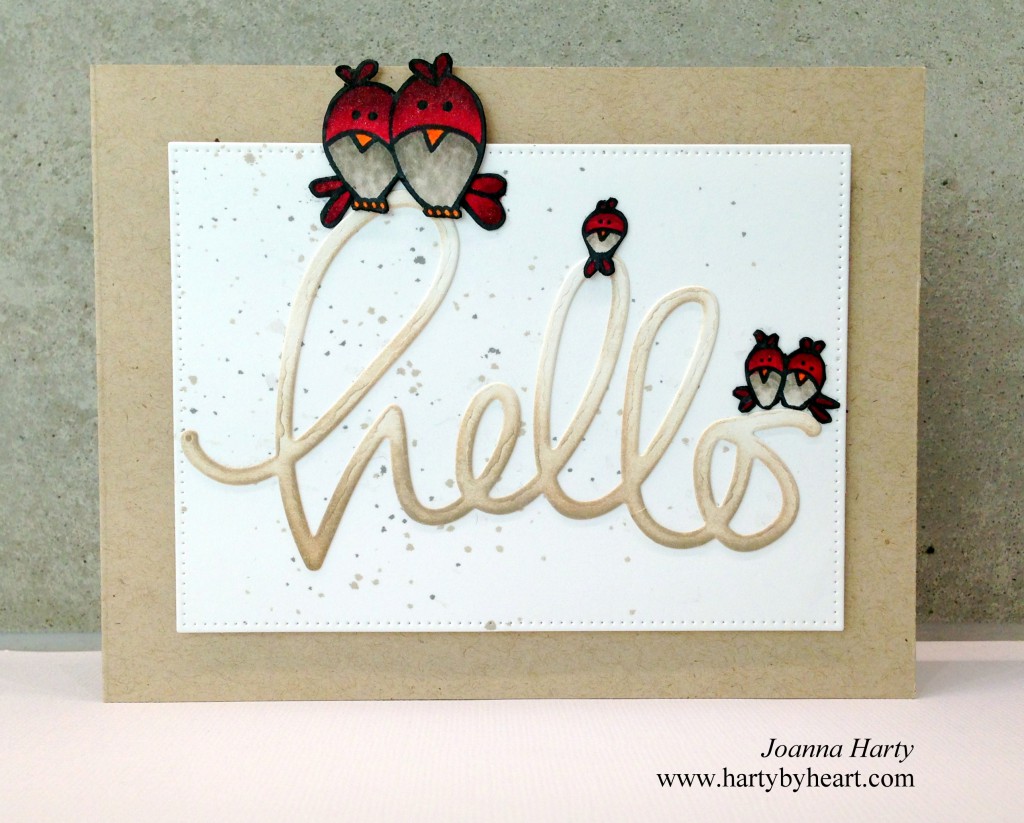 Card created by Joanna Harty using TAWS stamps and Big Hello die from SSS