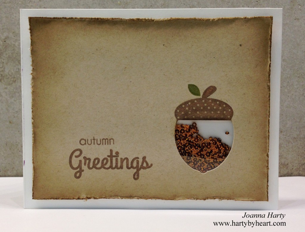 Card created by Joanna Harty using CAS-ual fridays Autumn Blessings and Acorn fri-dies